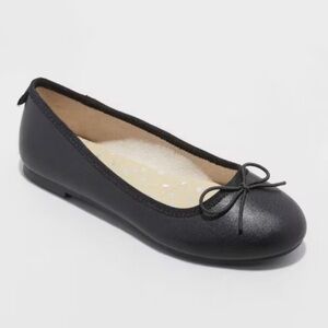 NWOT/EUC Girls Basic Black Ballet Flats Dress Shoes